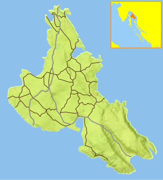 Punat na zemljovidu Krk