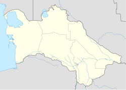 Nisa na zemljovidu Turkmenistan