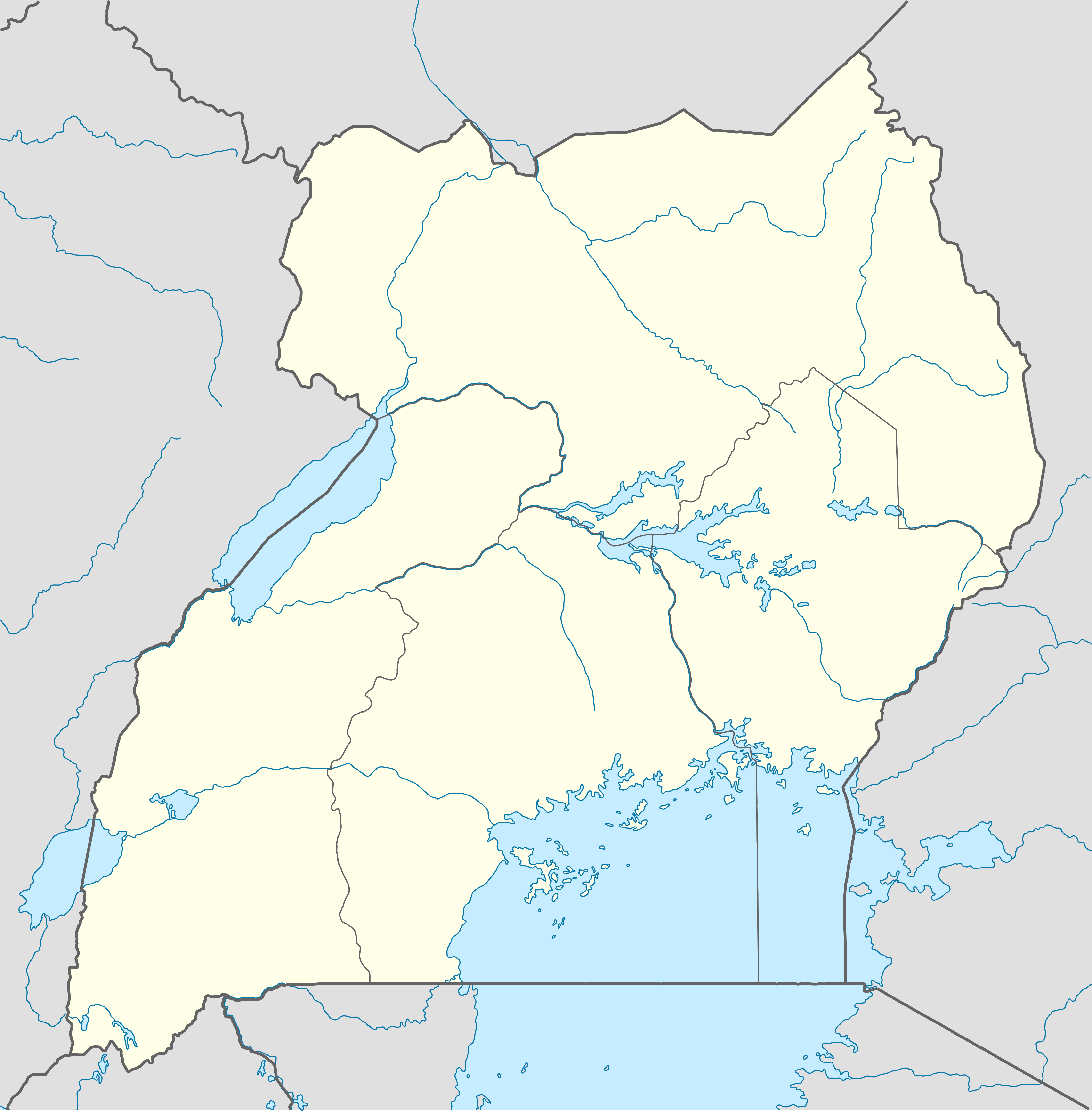 Mbarara na zemljovidu Uganda