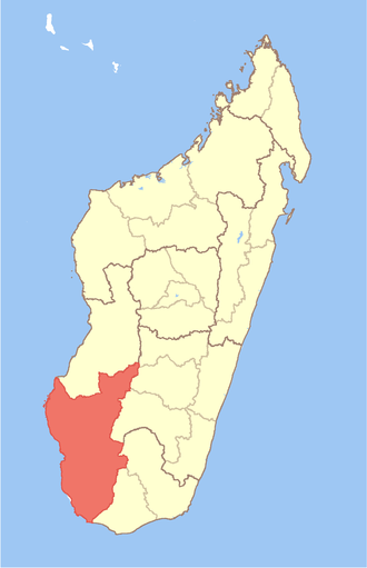 Položaj Pokrajine Atsimo-Andrefana u Madagaskaru