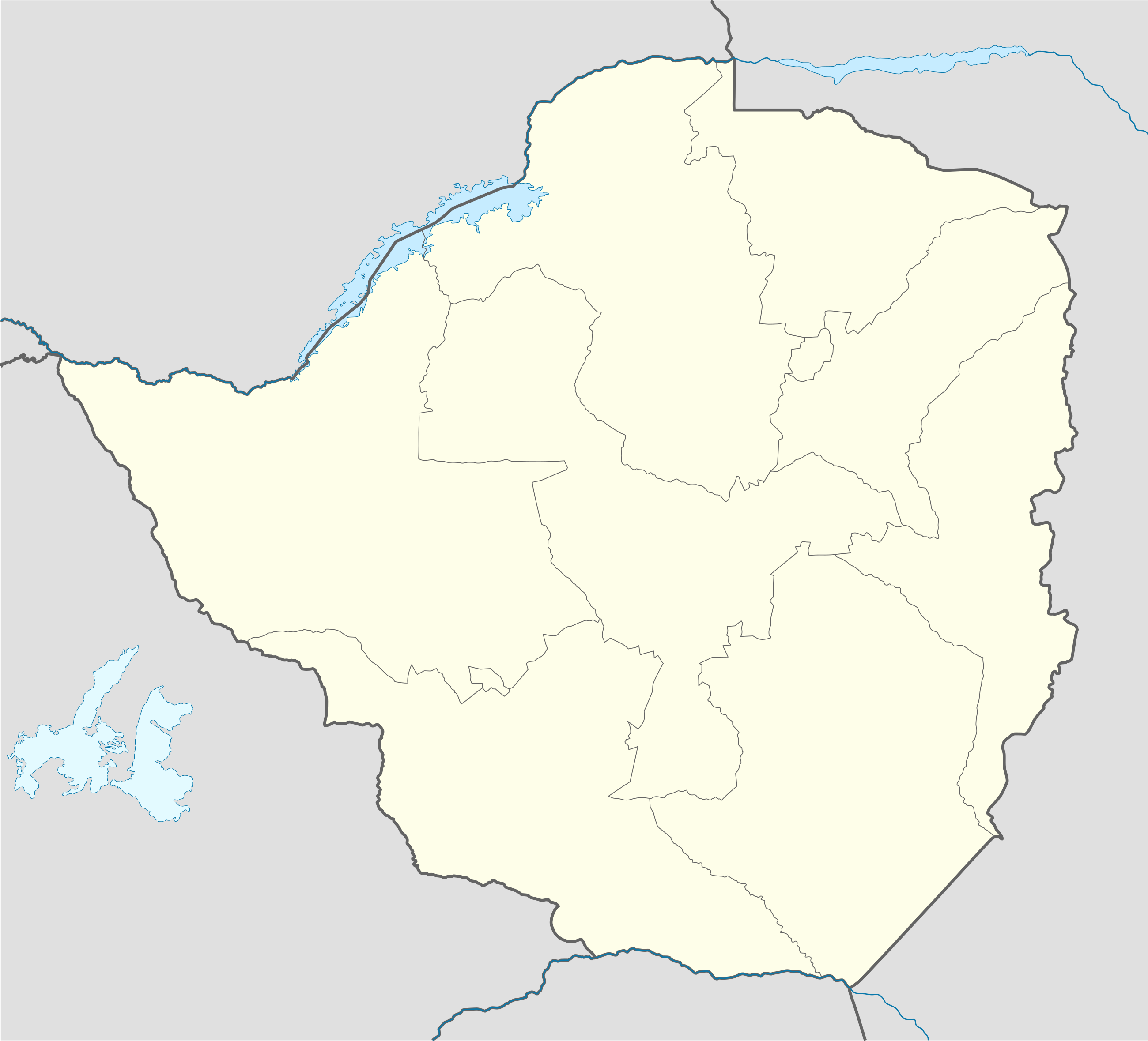Gweru na zemljovidu Zimbabve