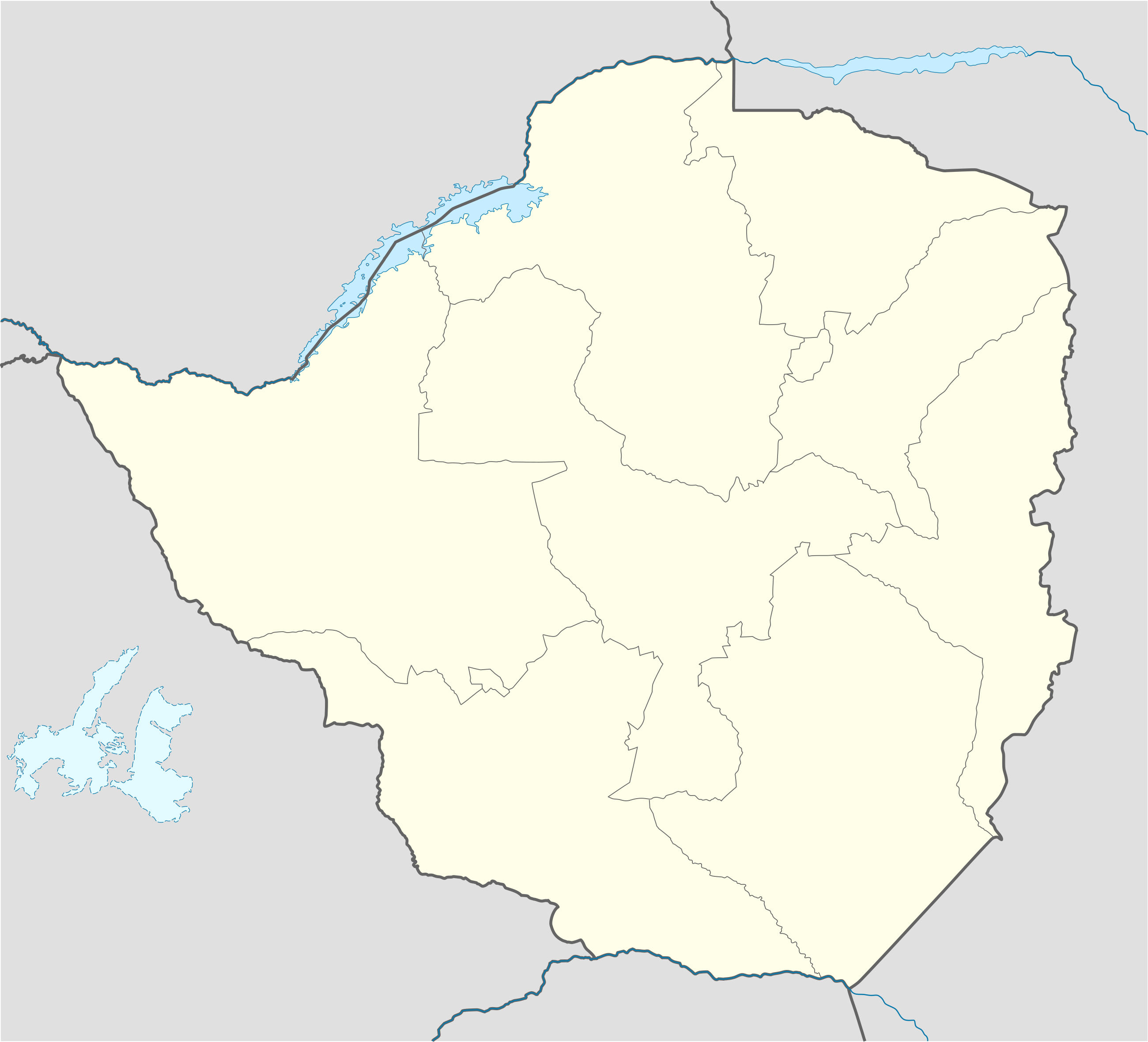 Lokacijska karta Zimbabve