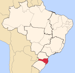 Država Santa Catarina unutar Brazila