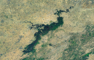 Satelitska fotografija močvare Hadejia-Nguru