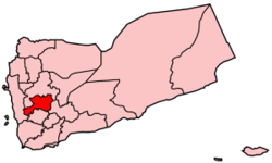 Položaj Zamar muhafaze na karti Jemena