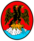 Trenutni kontroverzni grb, sastavljen sa strane ministarstva Uprave 1998. godine, odmah poslije što je službeno predstavljena prva (povijesna) verzija. Općina Rijeka, jedini takav slučaj u Republici Hrvatskoj, je prisiljena odreći se prava na uporabu najstarije povijesne verzije svog grba.