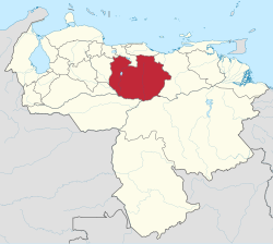 Položaj države na zemljovidu Venezuele