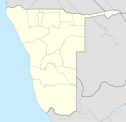 Namib na zemljovidu Namibija
