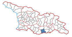 Distrikt Dmanisi na karti Gruzije