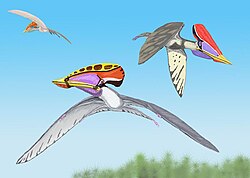 Umjetnički prikaz vrsta T. leonardii (lijevo) i T. longicristatus (desno)